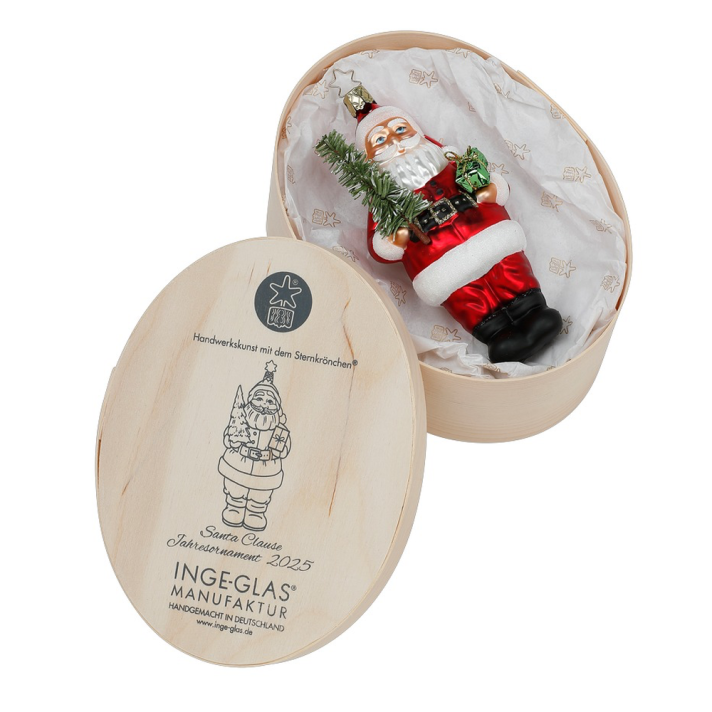 Inge Glas kerstornament - Kerstman - Jaarornament