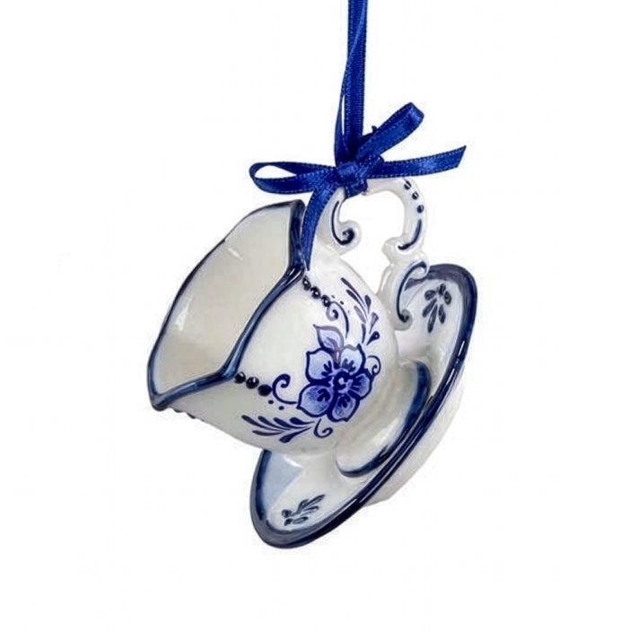 Kurt Adler kerstornament - Kop en schotel