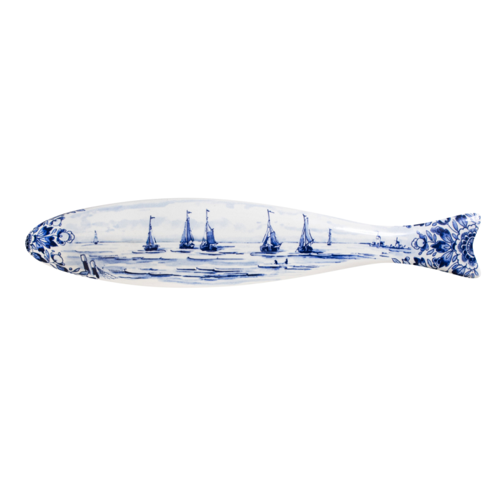 Royal Delft wanddecoratie - Blue Herring - Mesdag’s fleet