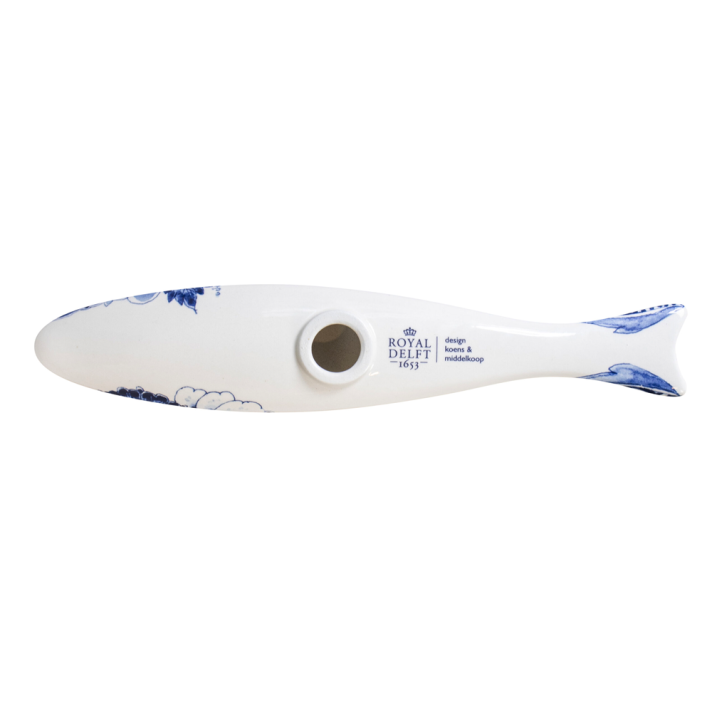 Royal Delft wanddecoratie - Blue Herring - Flower scales