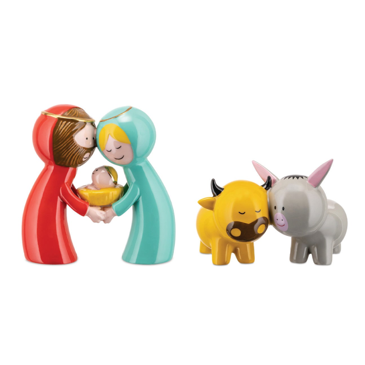 Alessi kerststal - Happy Eternity Baby - Jozef & Maria