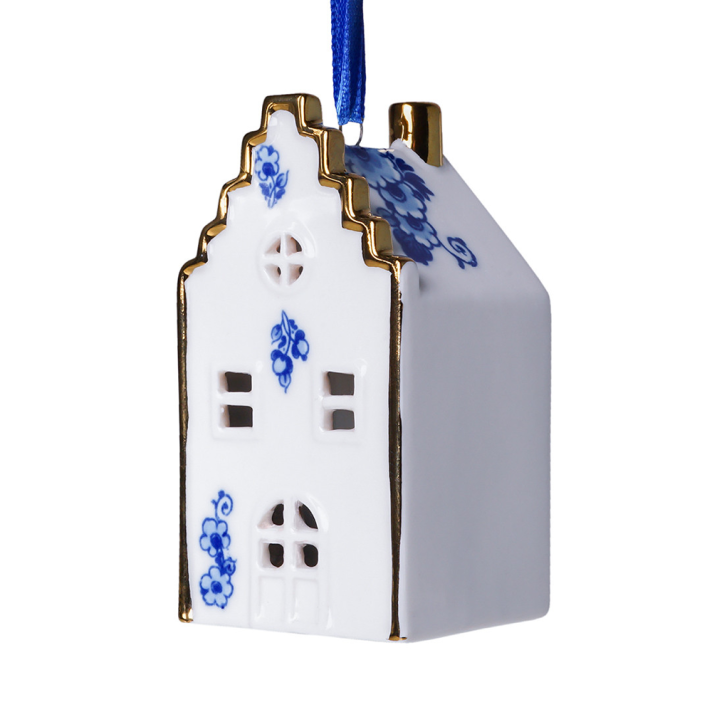 Heinen kerstornament - Grachtenpand