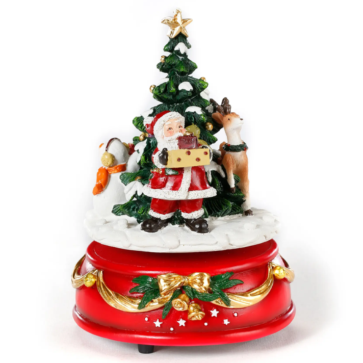 Holly & Jolly muziekdoos - Met kerstman