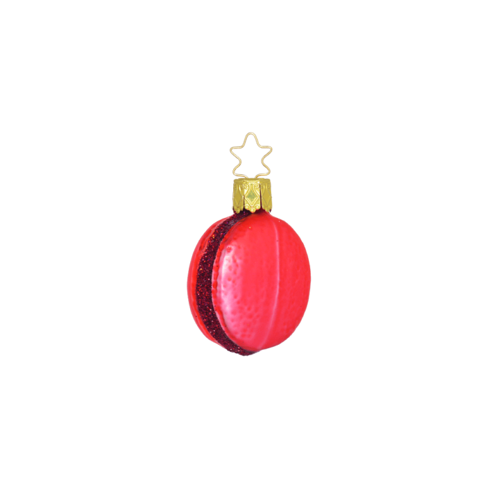Inge Glas glazen kerstornament - Macaron - Rood