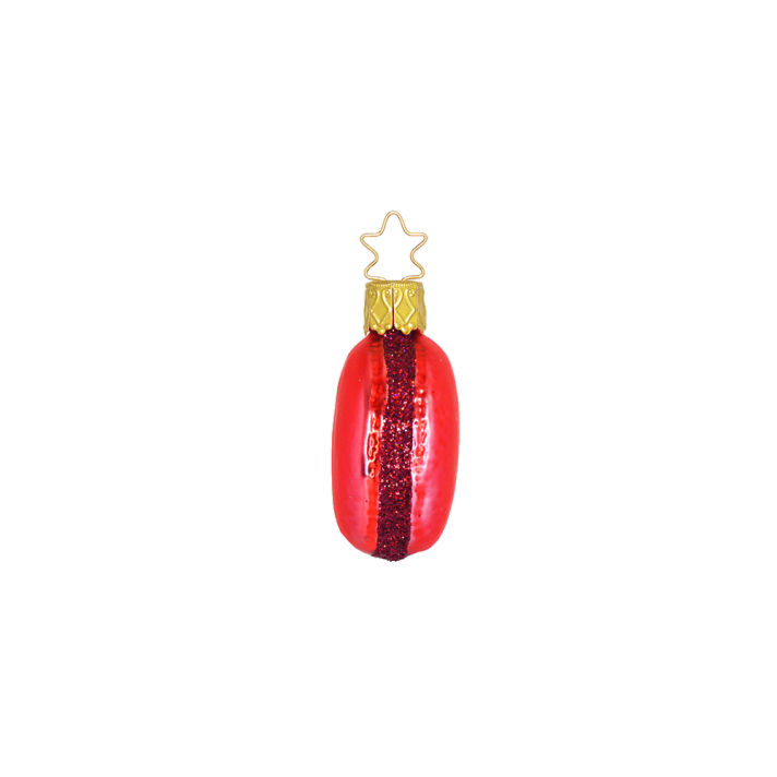 Inge Glas glazen kerstornament - Macaron - Rood