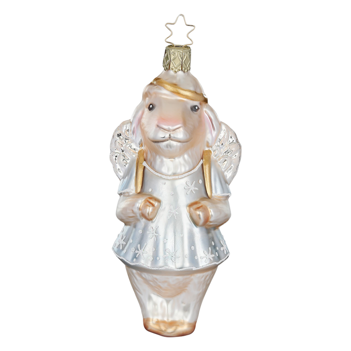 Inge Glas kerstornament - Schaap - Als Engel