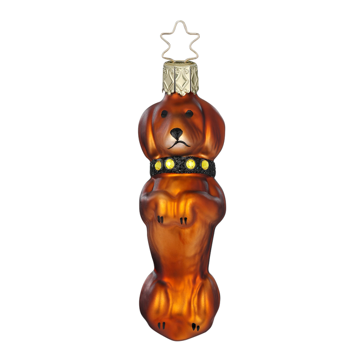 Inge Glas kerstornament - Teckel