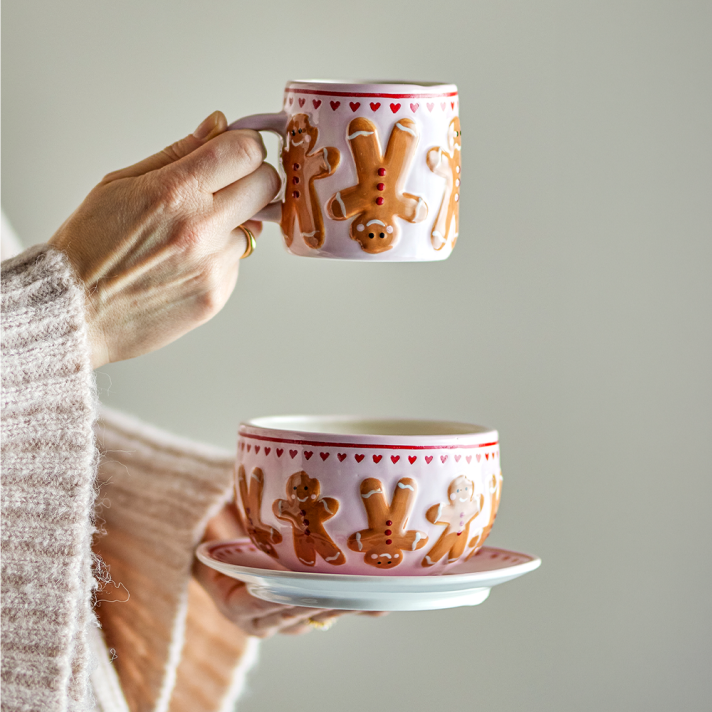 Bloomingville gebaksschotel - Met gingerbread poppetje