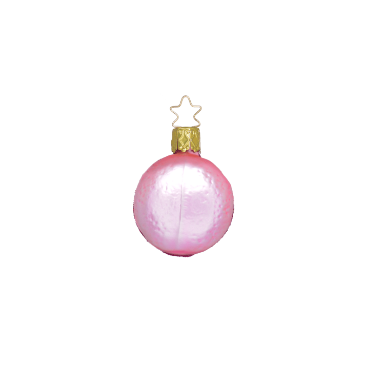 Inge Glas glazen kerstornament - Macaron - Donker roze