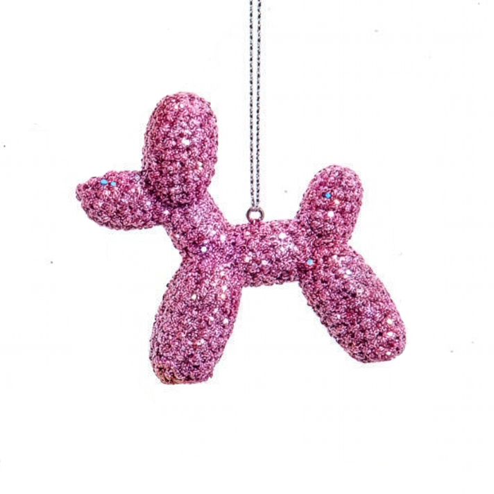 Kurt Adler kerstornament - Bedazzled ballon hond