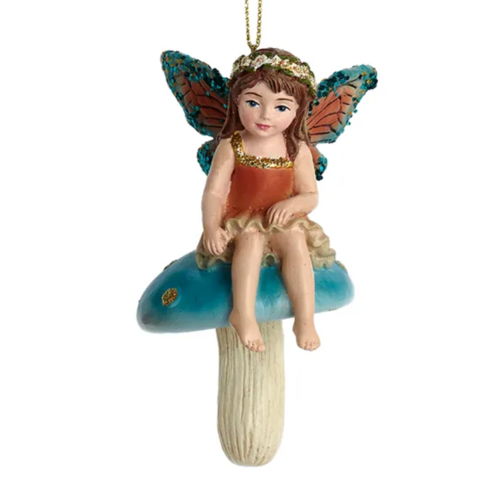 Kurt Adler kerstornament - Fee op paddenstoel