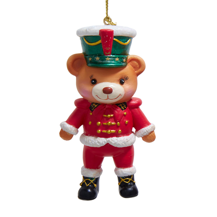 Kurt Adler kerstornament - Teddybeer in uniform