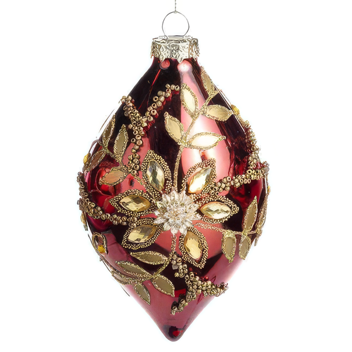 Goodwill kerstpegel - Met bloemen - 16cm