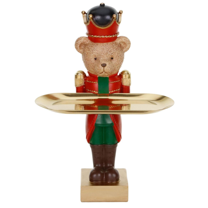 Goodwill kerstbeeld - Teddybeer notenkraker - Met schaal
