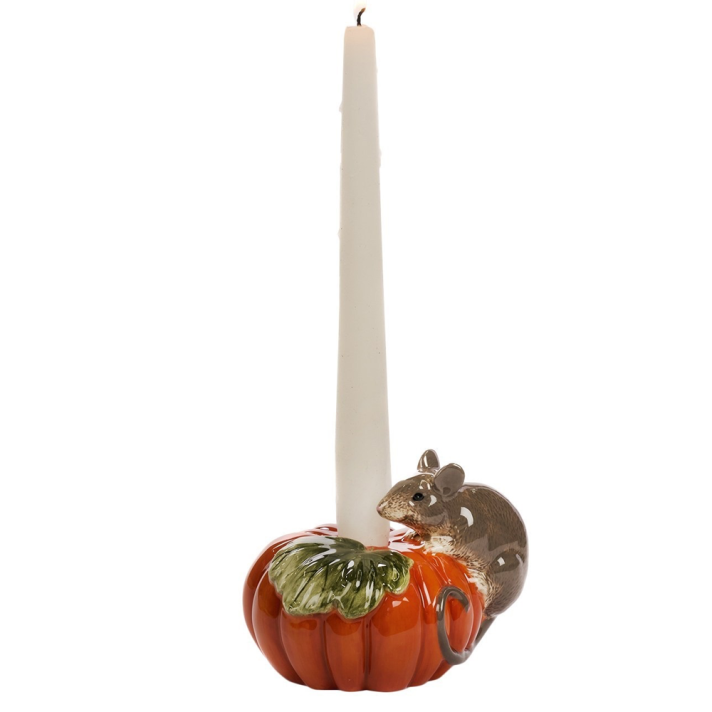 Goodwill kandelaar - Pompoen met muis - 12cm