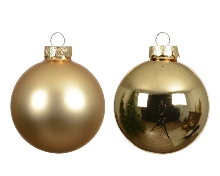Decoris baubles - Gold - 6cm - Set of 12