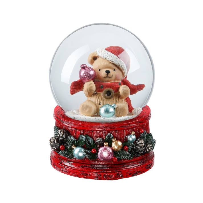 Holly & Jolly sneeuwbol - Met teddybeer