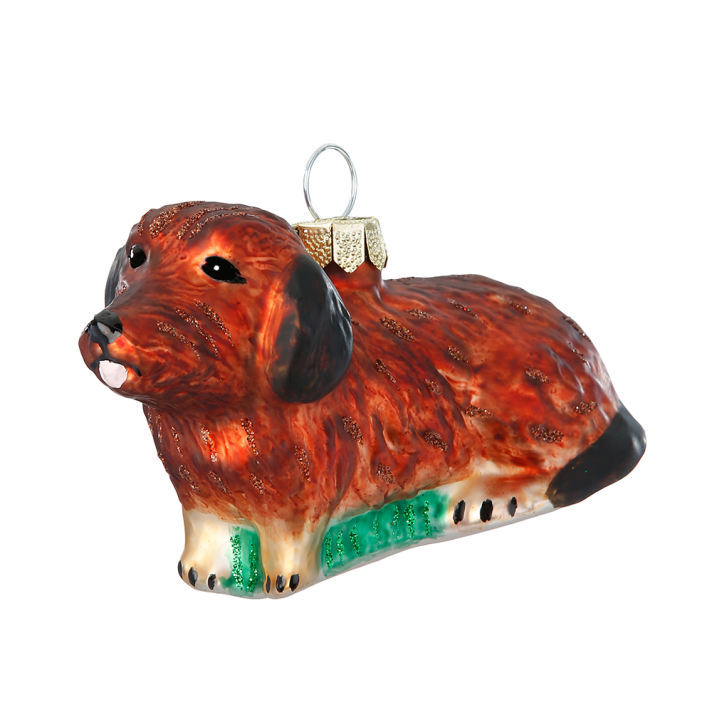 Holly & Jolly kerstornament - Teckel