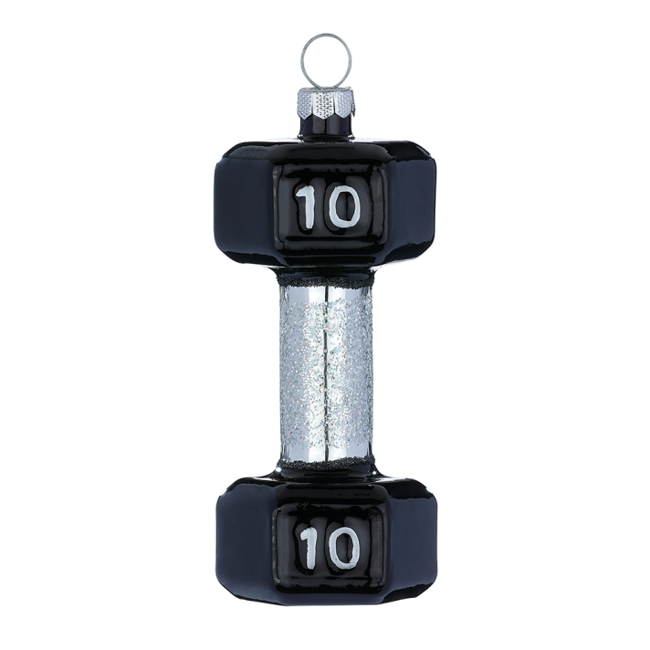 Holly & Jolly kerstornament - Dumbbell