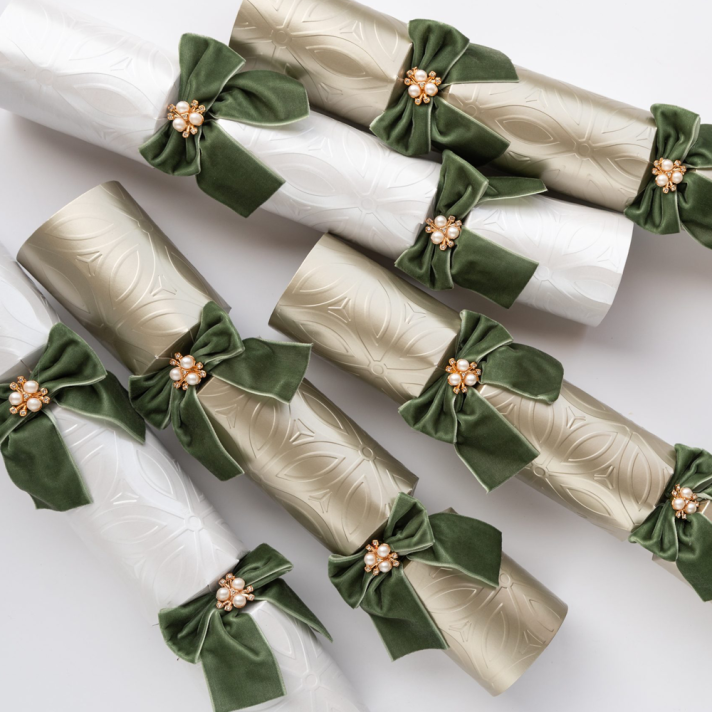 Holly & Ivy Christmas crackers - Pearlised Baroque - Set van 6