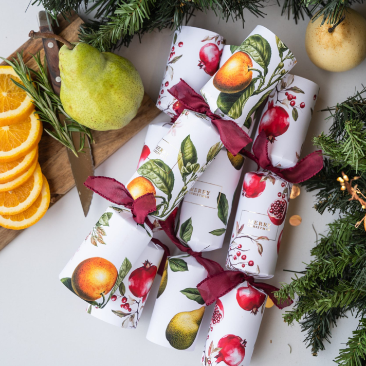 Holly & Ivy Christmas crackers - Large Fruit - Set van 6