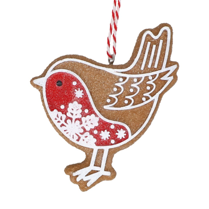 Gisela Graham kerstornament - Gingerbread roodborstje