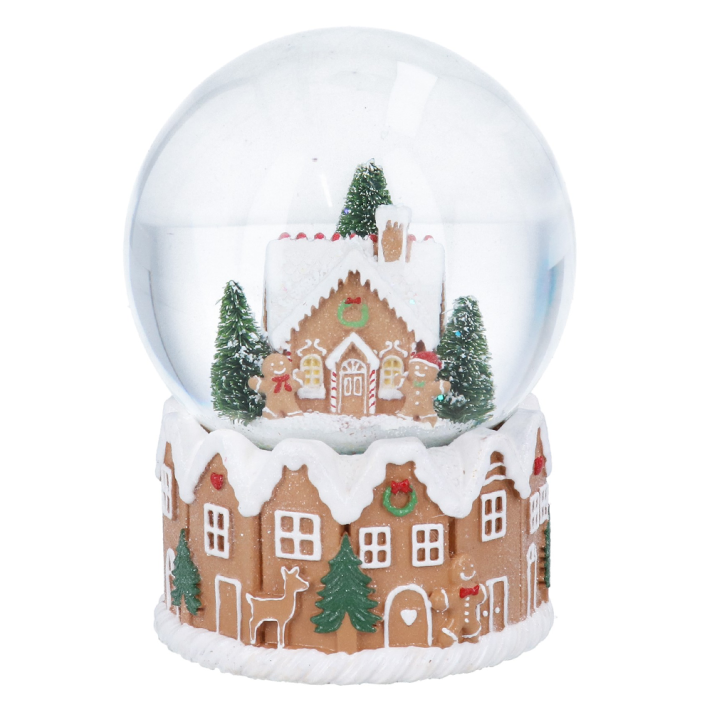 Gisela Graham sneeuwbol - Met gingerbread huisjes