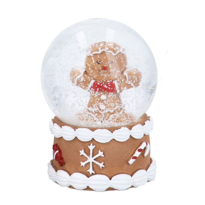 Gisela Graham sneeuwbol - Met gingerbread poppetje