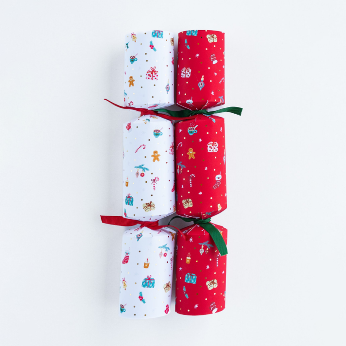 Holly & Ivy Christmas crackers - Illustrated Icons - Set van 6