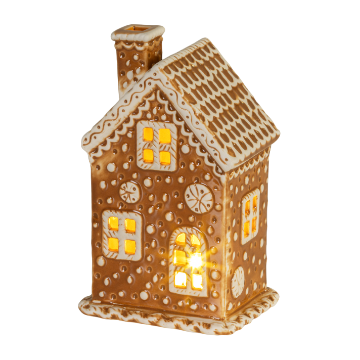 Lumineo kerstbeeld - Gingerbread huis - Met LED