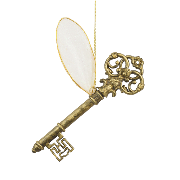 Decoris kerstornament - Sleutel met vleugels