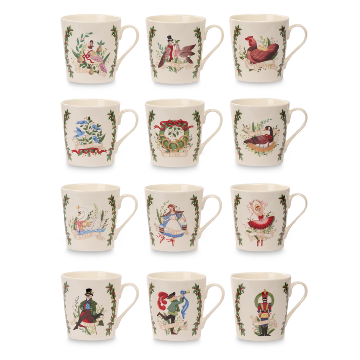 Goodwill kerstmokken - 12 days of Christmas - Set van 12