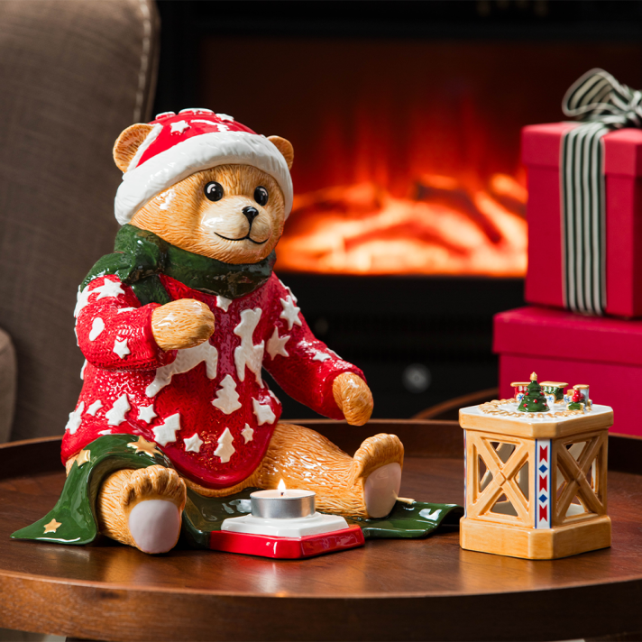 Villeroy & Boch kerstfiguur - Beer - Met waxinelichthouder