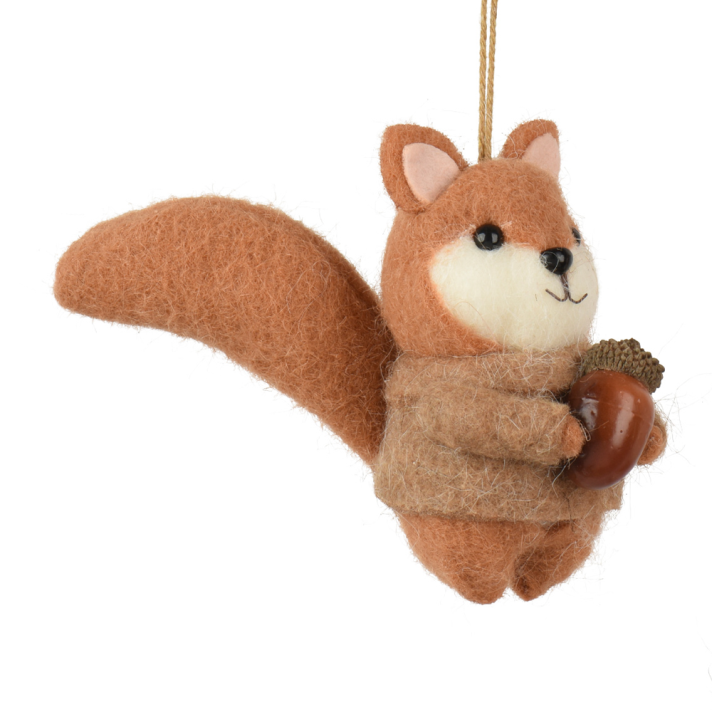 Decoris kerstornament - Eekhoorn met eikel