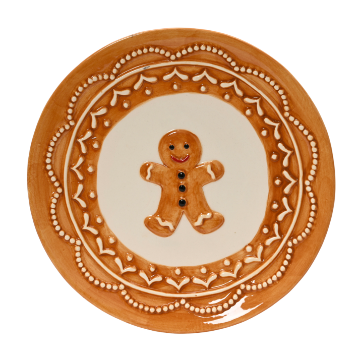 Decoris ontbijtbord - Met gingerbread poppetje