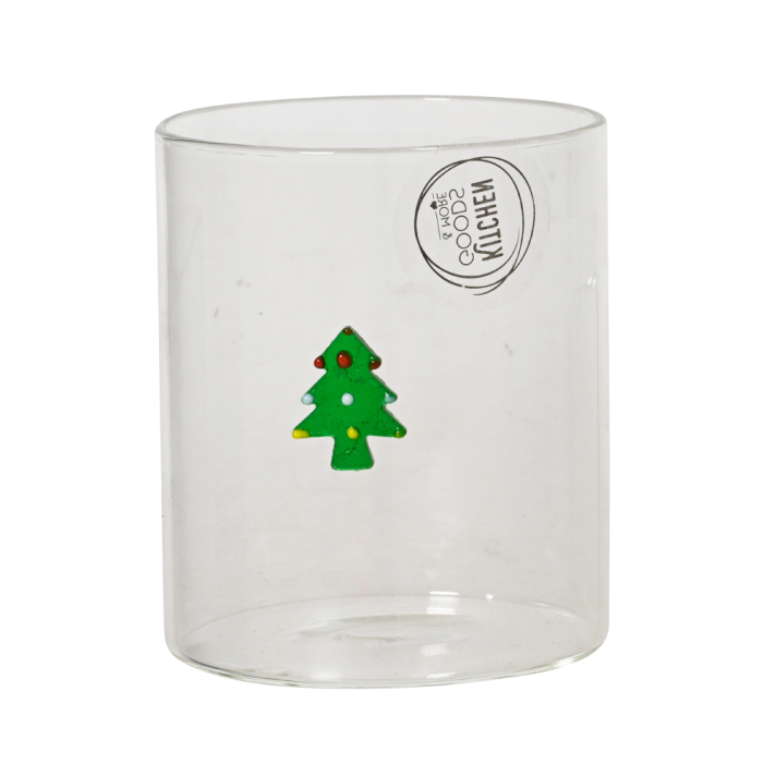 Decoris waterglas - Met kerstboom