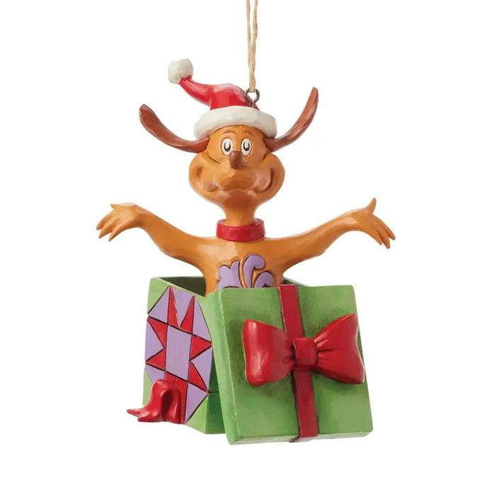 The Grinch kerstornament - Max in cadeau