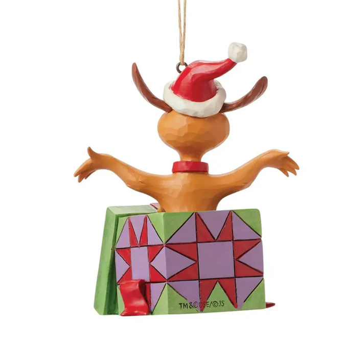 The Grinch kerstornament - Max in cadeau