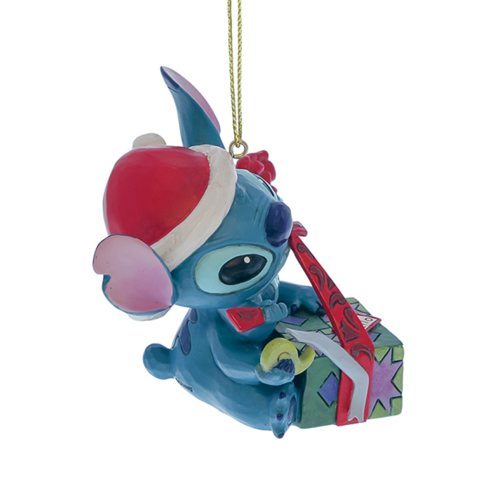 Disney kerstornament - Stitch met kerstcadeau