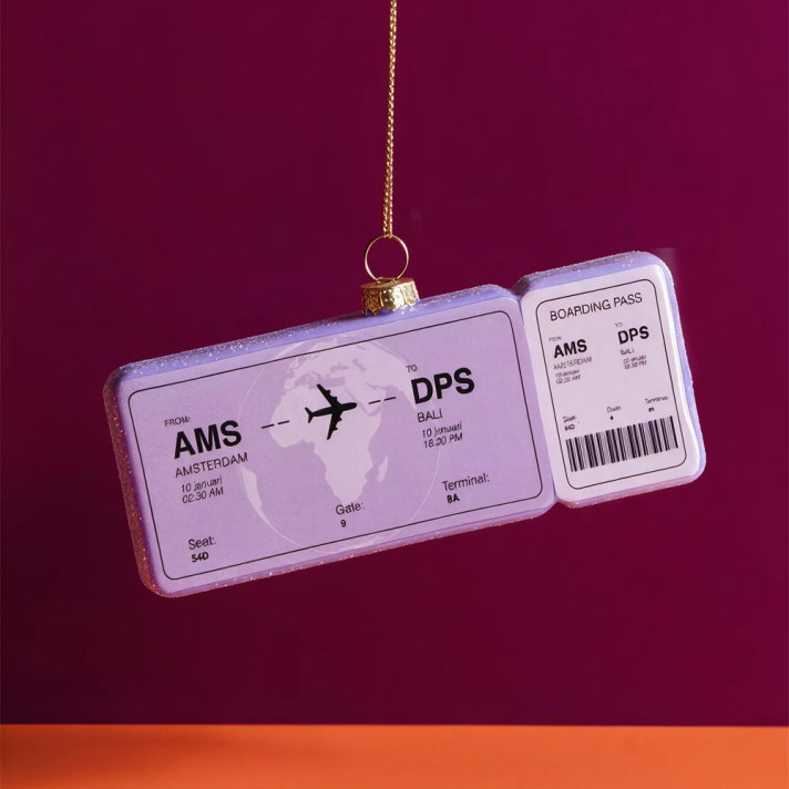 Yup in the Tree Christmas ornament - Boarding Pass Bali