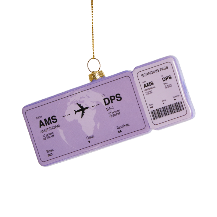 Yup in the Tree Christmas ornament - Boarding Pass Bali