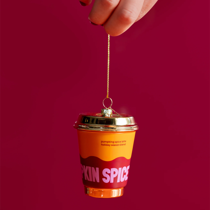 Yup in the Tree Christmas ornament - Pumpkin Spice Latte