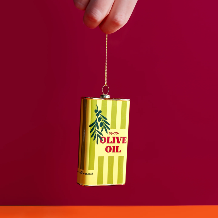 Yup in the Tree Christmas ornament - Olive Oil Tin