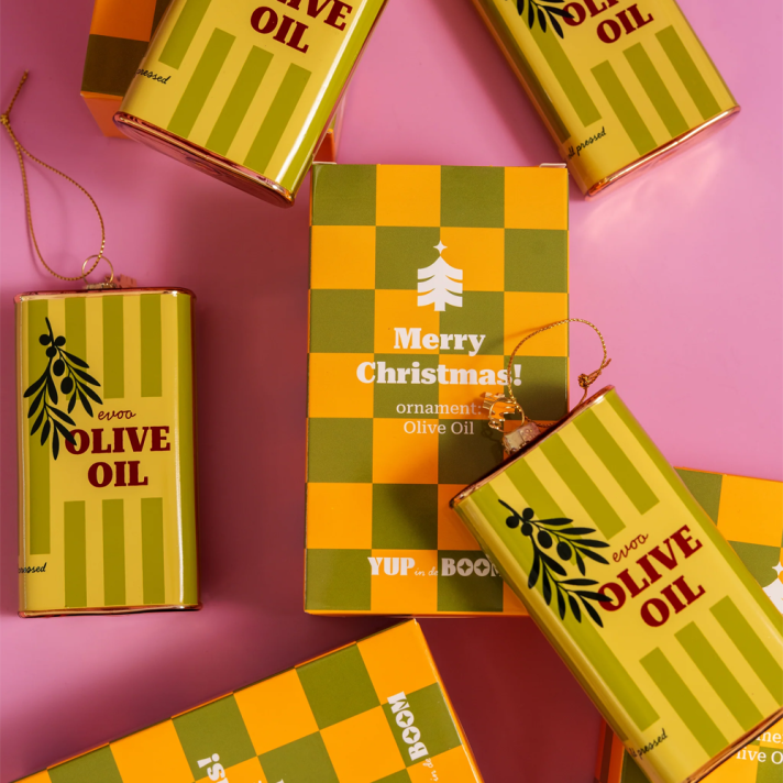 Yup in the Tree Christmas ornament - Olive Oil Tin