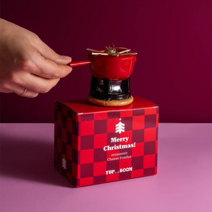 Yup in the Tree Christmas Ornament - Cheese Fondue