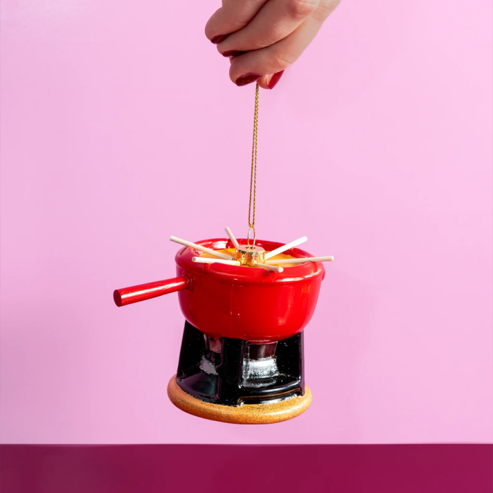 Yup in the Tree Christmas Ornament - Cheese Fondue