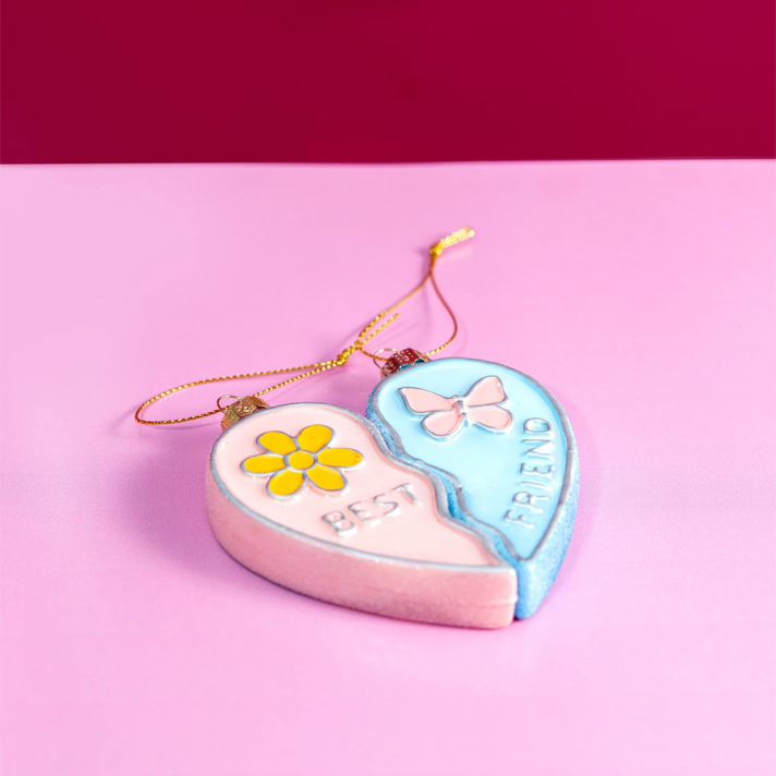 Yup in the Tree Christmas ornament - Best Friend heart