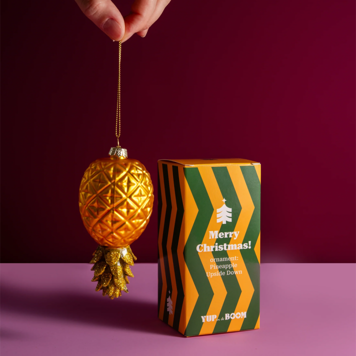 Yup in the Tree Christmas ornament - Upside Down Pineapple