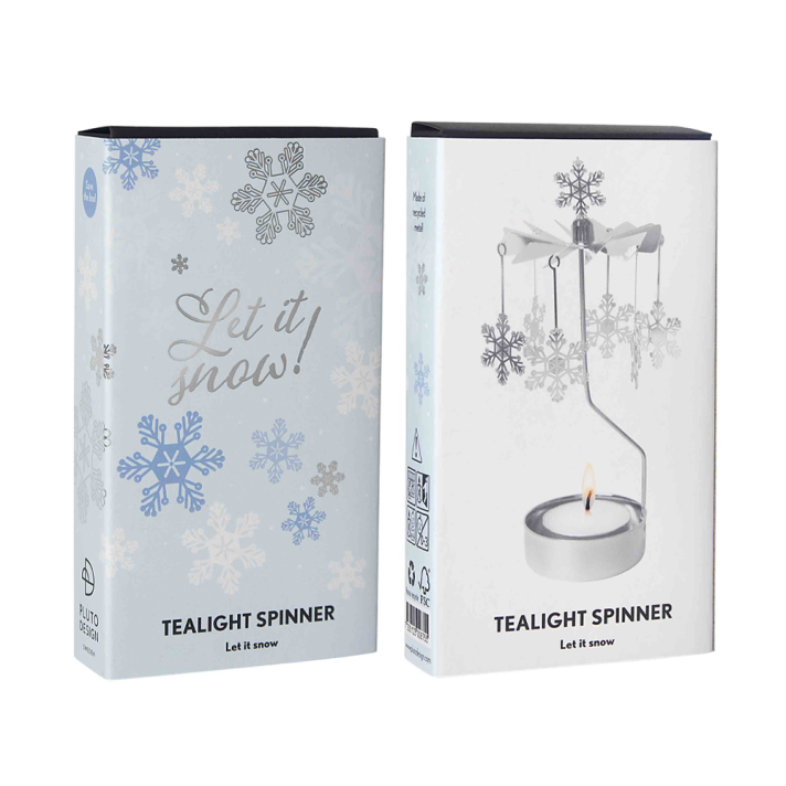 Pluto Tea Light Carousel - With Snowflakes
