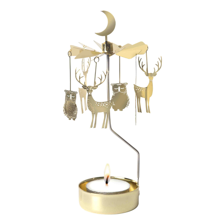 Pluto Tea Light Carousel - With Woodland Animals